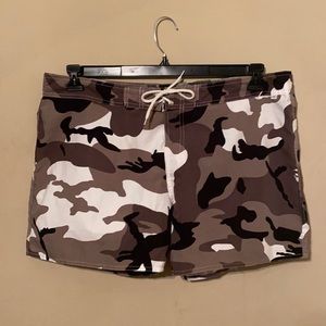 Shay Bouvier swim shorts. Camo, size 17